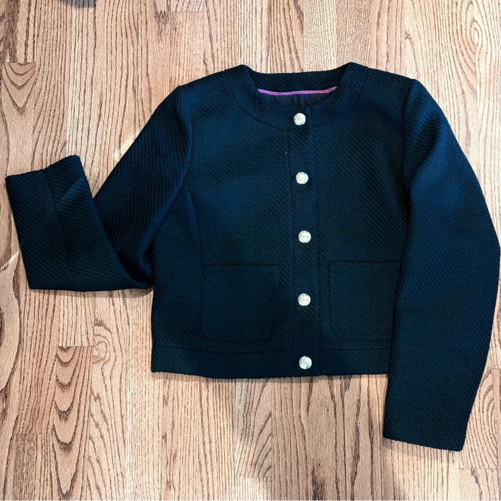 J. Crew Black Gold Button-Up Blazer size 8